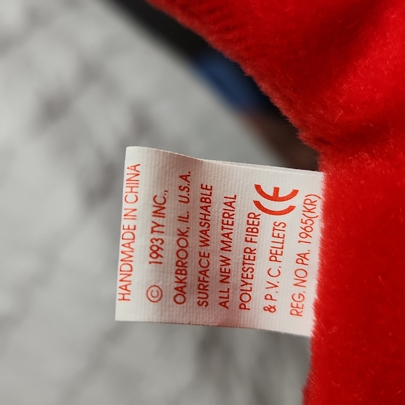 🕸Vintage Ty Beanie Baby Original Pincher The Lobster 1993 P.V.C. Pellets - Picture 6 of 12